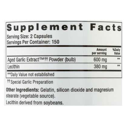 Kyolic - Aged Garlic Extract Cholesterol Formula 104 - 300 Capsules