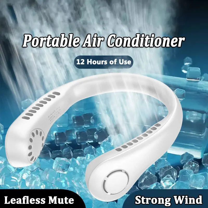 Bladeless Neck Fan - Stay Cool Anywhere | Rechargeable, Portable, 3-Speed