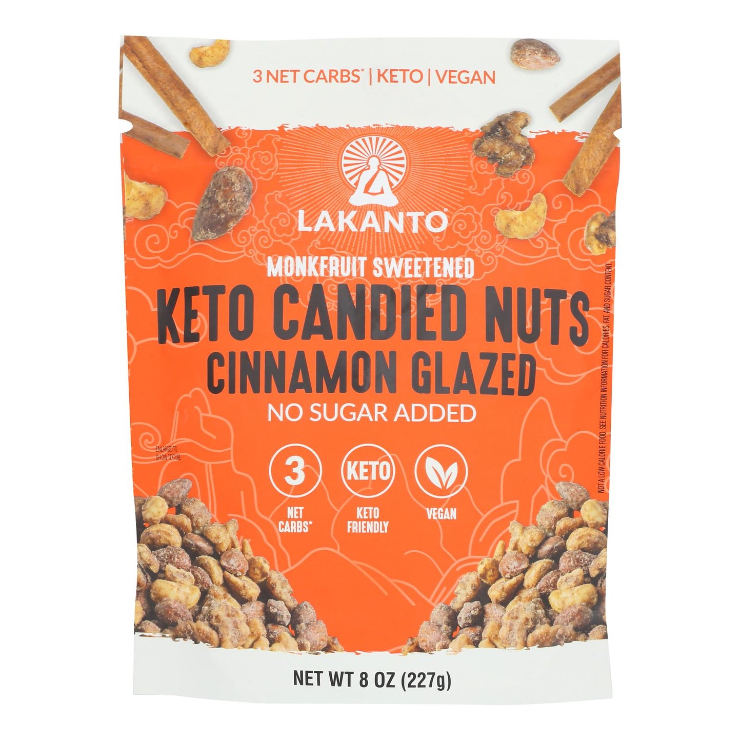 Lakanto - Nuts Keto Cinnamon Glazed - Case Of 12-8 Oz