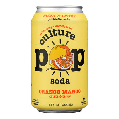 Culture Pop Soda - Soda Orange Pop - Case Of 6-4/12 Fz