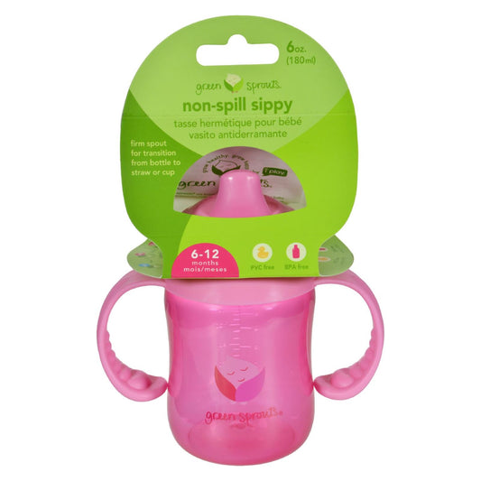 Green Sprouts Sippy Cup - Non Spill Pink - 1 Ct